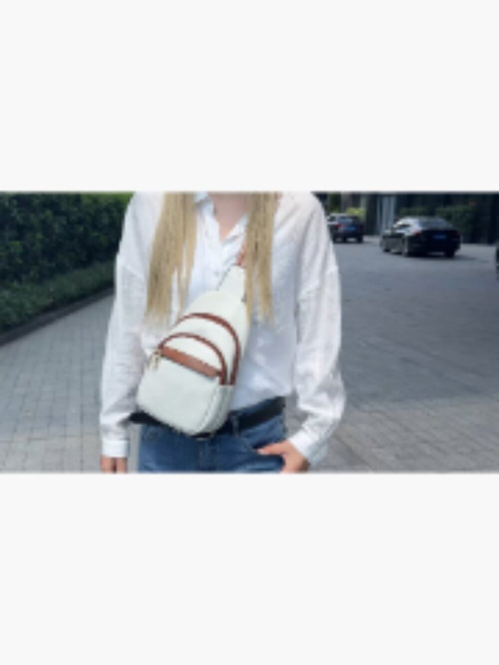 Small Sling Bag for Women Faux Leather Crossbody Fanny Pack Travel - Picture 7 of 7
